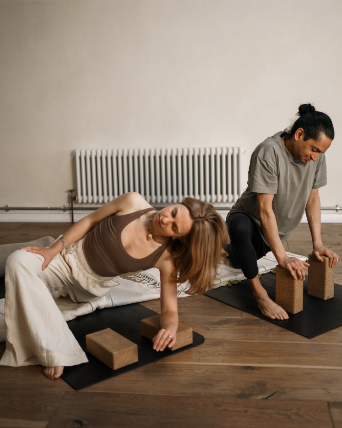 people practising yoga for beginners